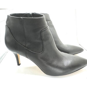 Sole Society Black leather Ankle Boots women's Size 9.5 pointy toe stiletto